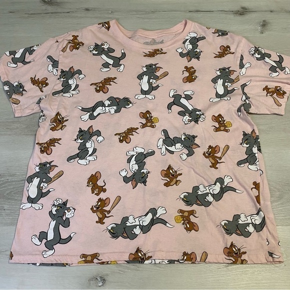 tom and jerry Other - Tom and Jerry Graphic Tee, All Over Print, Pink, XL